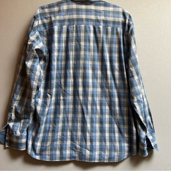 Tommy Bahama silk cottonn checker plaid long sleeves button up shirt Sz XL - Picture 2 of 8